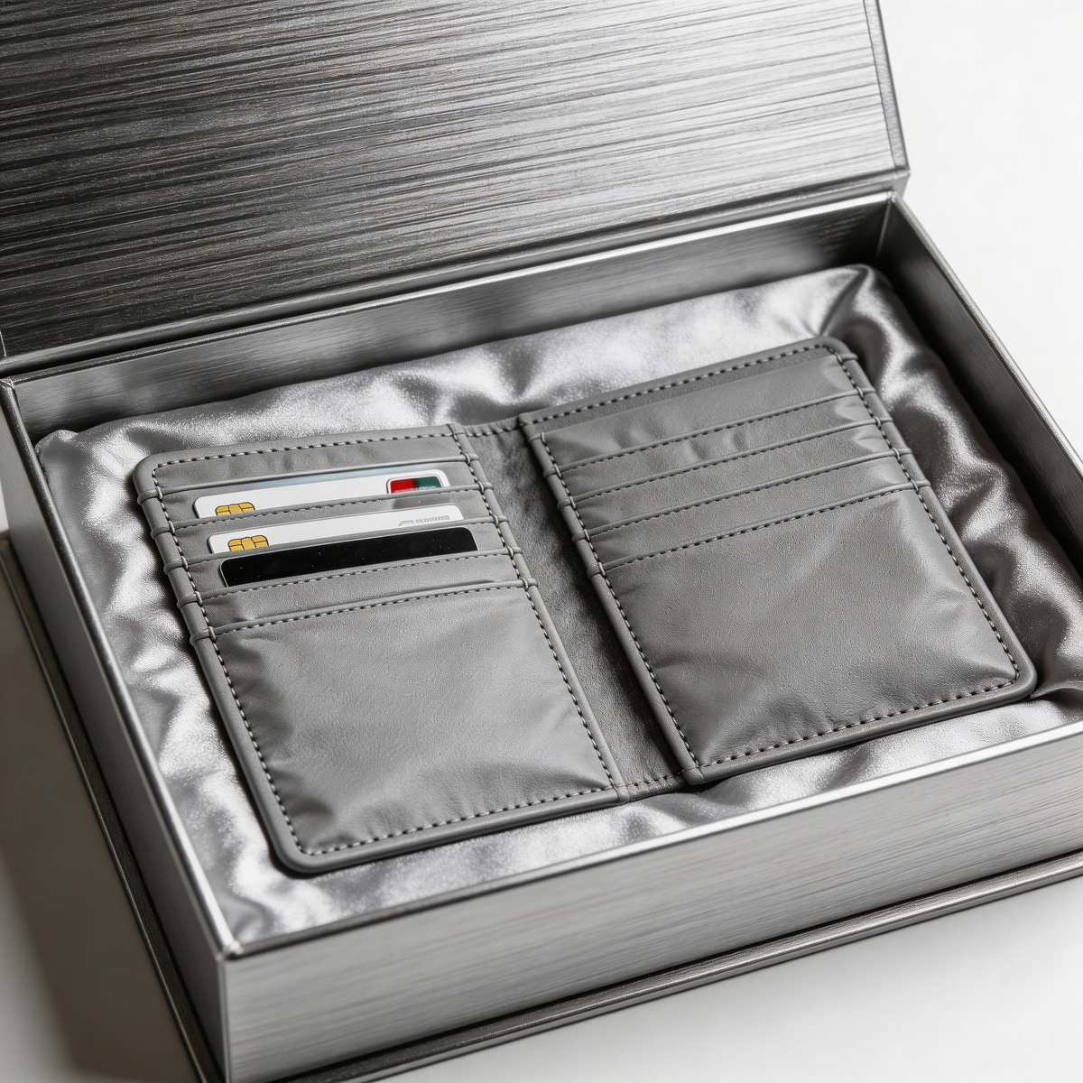 Sleek Passport Wallet | Premium Leather | Luxury Gift Box | Ideal Gift for Professionals | Minimalist Elegant Design