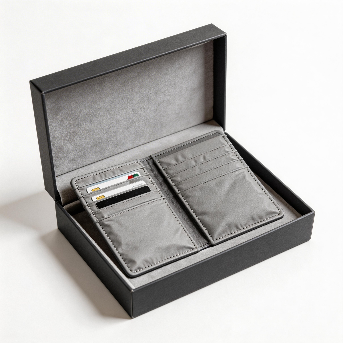 Sleek Passport Wallet | Premium Leather | Luxury Gift Box | Ideal Gift for Professionals | Minimalist Elegant Design
