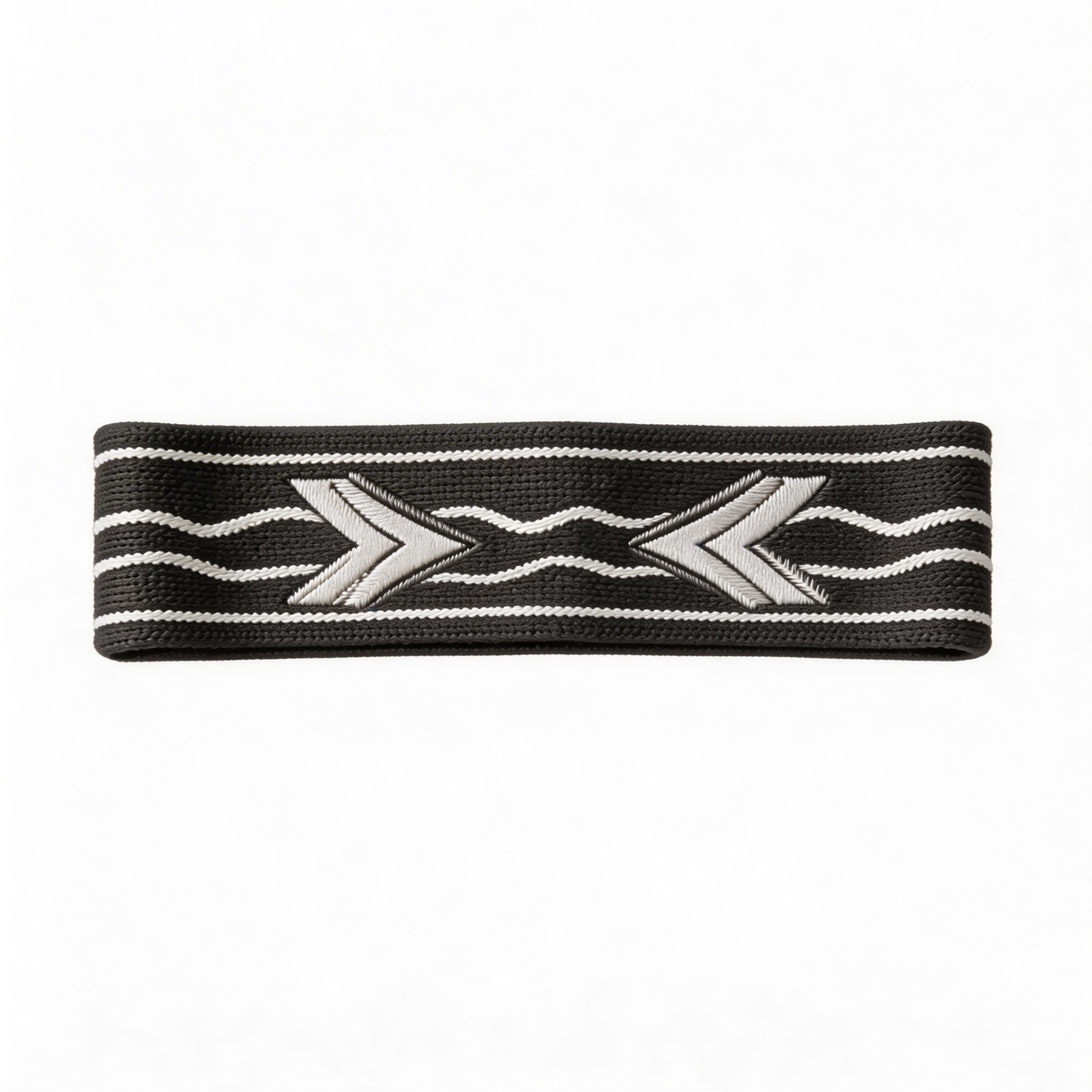 Bold Black & White Waves Yoga Headband – Comfortable Fit for Active Women  Product Features: